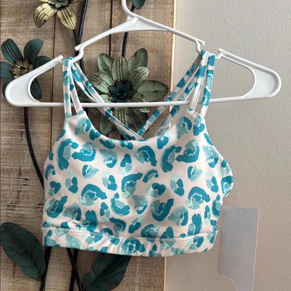 Gottex women’s Sport bra Stylish Blue Print size small pre owned